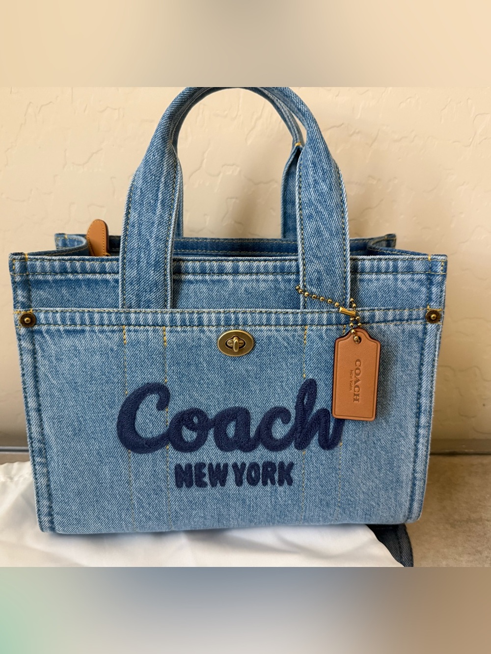 Coach Cargo Denim Tote - Picture 2 of 4